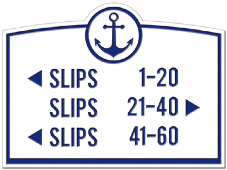 Dock Directional with Logo signage