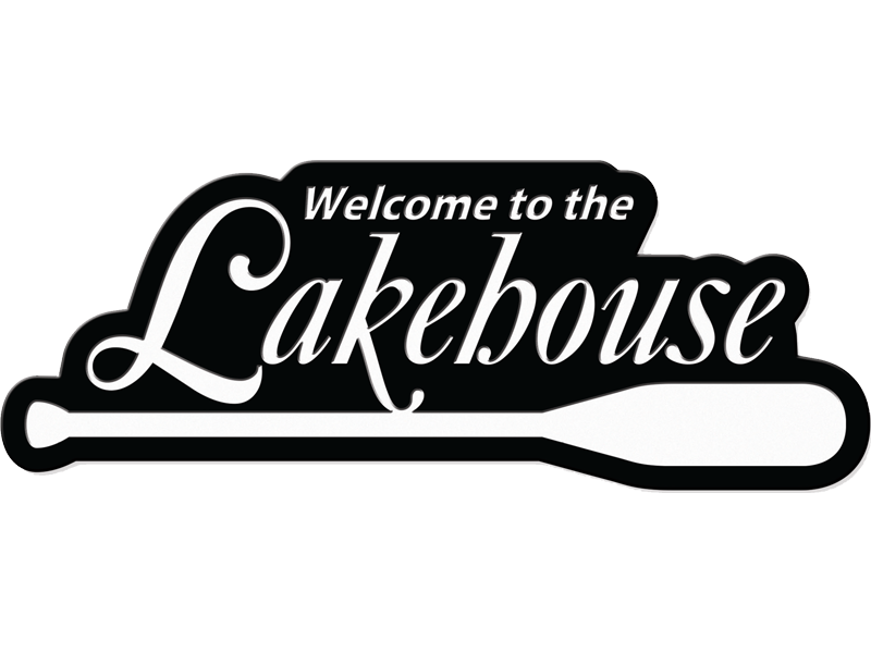 House Plaque - Lakehouse - Black