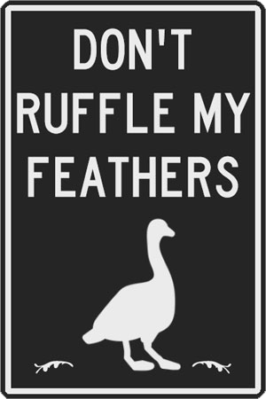 Pet Plaque: Don't ruffle my feathers