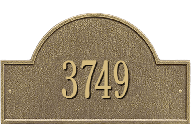 Arch Marker House Numbers Plaque