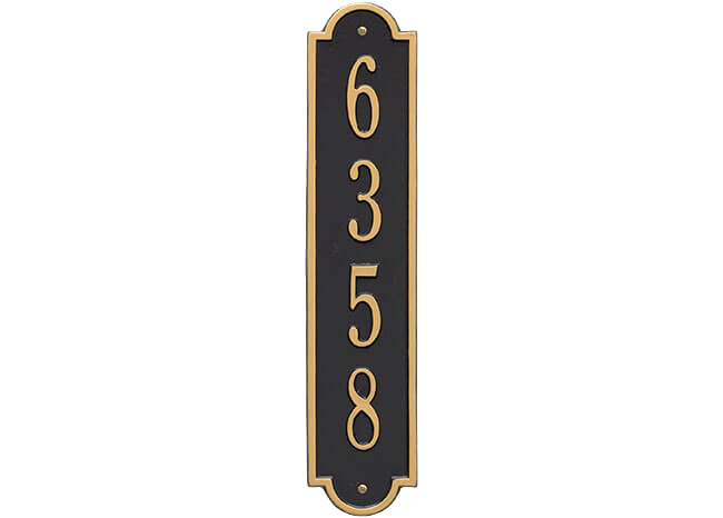 Richmond Vertical House Numbers Plaque